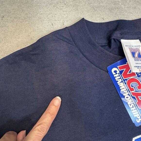 Vintage 1999 NCAA Final Four Tampa Bay T-Shirt Logo 7 Navy Blue Sz -Large NWT - Picture 4 of 12